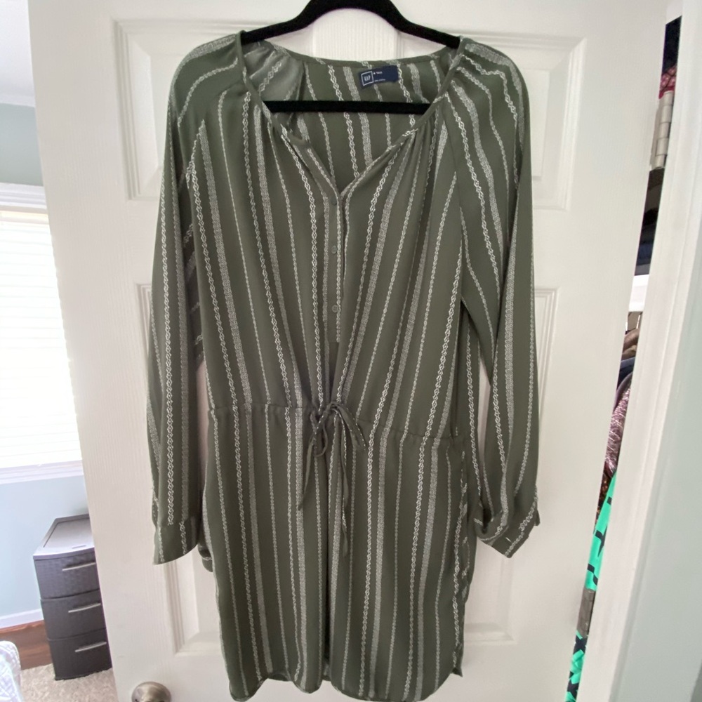 Gap Shirt Dress in green